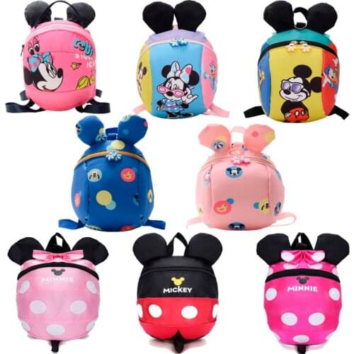 Disney student Childrens schoolbag kindergarten boy girl backpack baby small schoolbag infant anti-lost backpack girl
