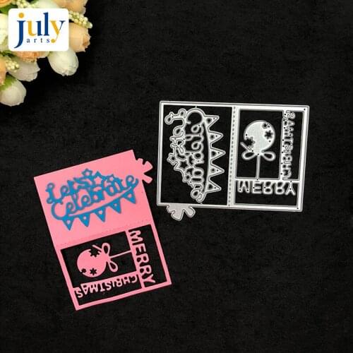 Julyarts Merry Christmas Metal Cutting Dies Stencils For Scrapbooking Embossing Paper Card Decor Crafts Making Stamps And Dies