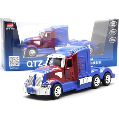 16CM classic American truck trailer head engine vehicles car diecast pull back model car collection collective gifts show