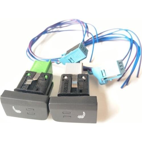 Car Seat Heater button heating Switch Control with Wiring harness For Volkswagen VW Polo 6R 6C 2011 2012 2013