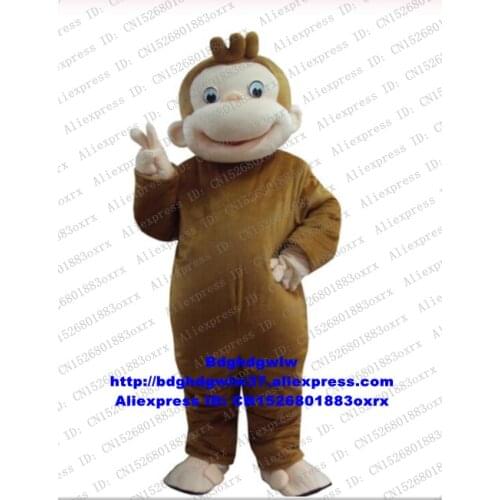 Curious George Monkey Mascot Costume Adult Cartoon Character Outfit Suit BRAND IDENEITY Live-dressed CX4034 Free Shipping
