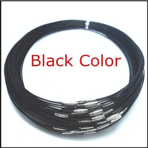 100pcs wholesale metal chains necklace chains fashion necklace accessories screw button chains jewelry findings many colors