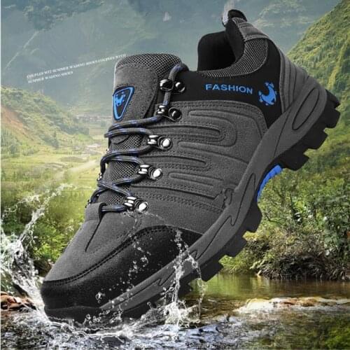 New Arrival Waterproof Outdoor Hiking Shoes Men Non Slip Trekking Sneakers Nubuck Suede Leather Climbing Hunting Tactical Boots