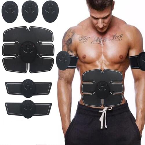 New Abdominal machine electric muscle stimulator ABS ems Trainer fitness Weight loss Body slimming Massage with box chargeable