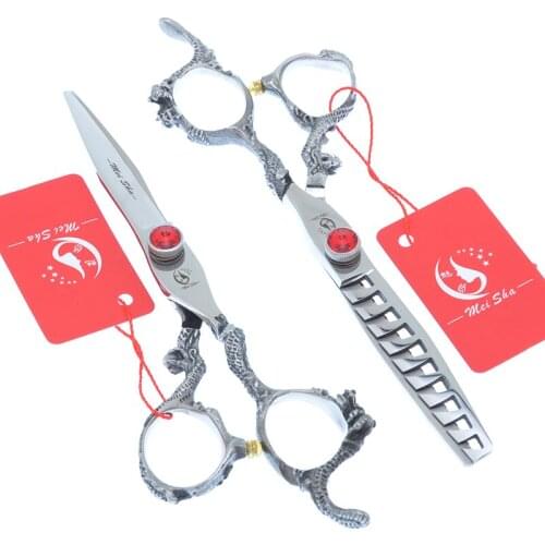 Meisha 6 inch High Quality Hair Cutting Scissors Dragon Handle Barber Thinning Shears Styling Tools Hairdressing Shear A0163A