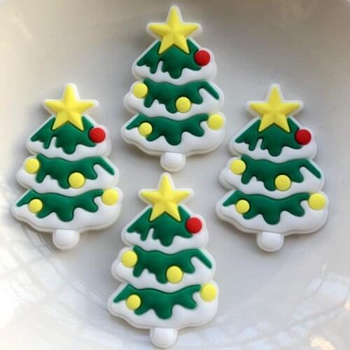 DIY15pcsPVC Flat back Decoration Christmas tree scrapbook Decoration bag shoes Christmas decoration