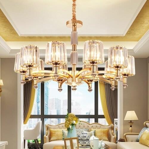 Postmodern Crystal Chandelier Living Room Light Luxury Simple Atmosphere Nordic Bedroom American Creative Dining Room Chandelier