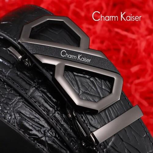 Fashion belt men live supply a undertakes 】 【 automatic belt buckle crocodile grain belt male business