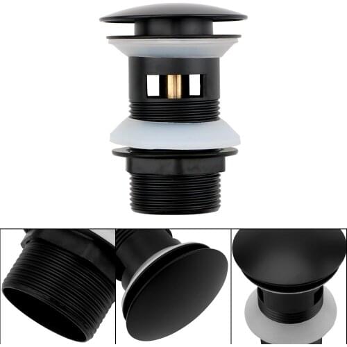 Vanity Sink Waste Drainer Pop Up Drain with Overflow Stainless Steel Basin Sink Drain Stopper Slotted Washbasin Sink Plug