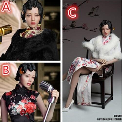 SUPER DUCK 1/6 scale Shanghai songgirl with head sculpture suit model SET046 fit 12 inch action figure body