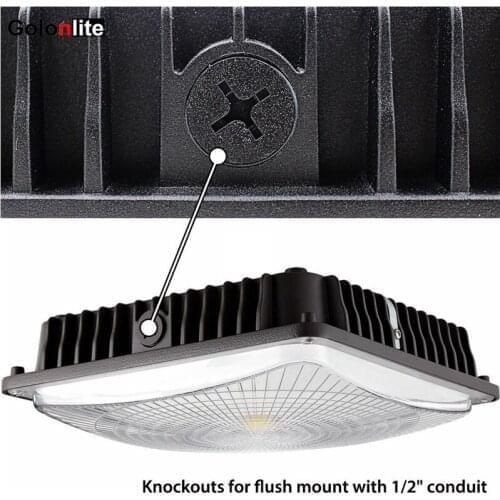 Golonlite China LED canopy light factory 45W 60W 75W 100-277V 5 years warranty LED lighting solutions super bright low price