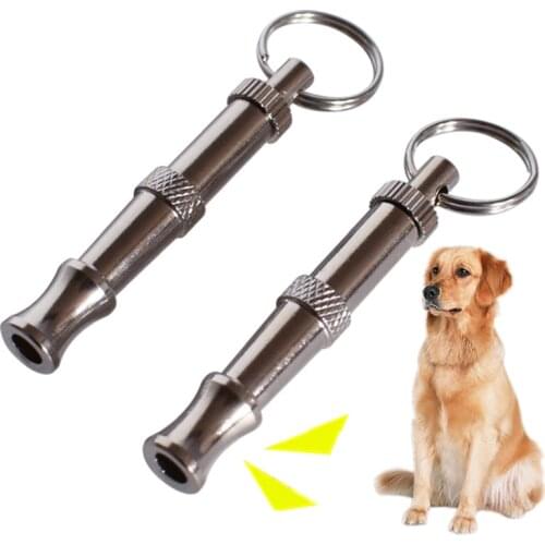 Dog Training Whistle Ultrasonic Supersonic Sound Pitch Quiet Trainning Whistles Cat Dog Training Obedience Metal Whistle Tool