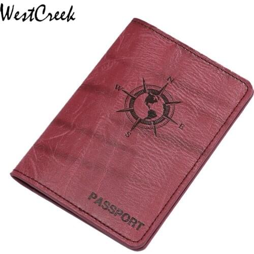 WESTCREEK Brand Multifunctional PU Leather Travel Vintage Passport Case Document Passport Holder