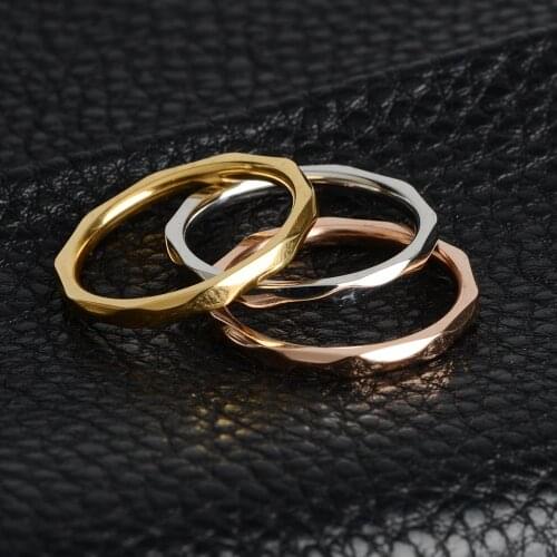 Women Weaving Twisted Gold Color Wedding Rings Stainless Steel Anillos Joyas De Mujer Jewelry Wholesale Drop Shipping