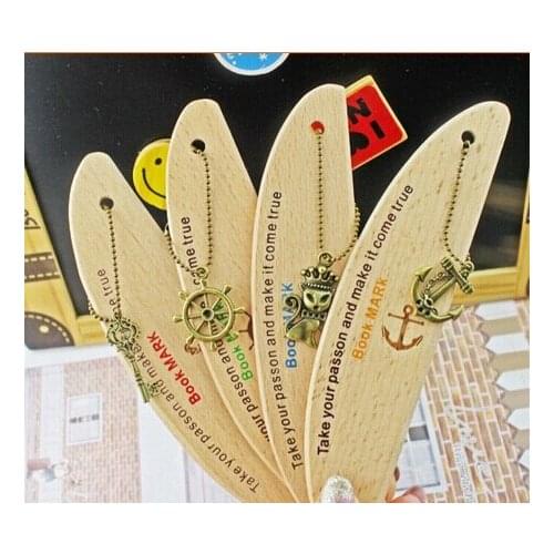 1pcs/lot Vintage Navigation Pendant series classical wooden bookmark DIY Multifunction Knife design Bookmark