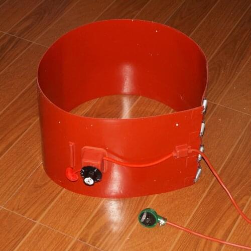 100 L(22 Gallon) 250x1250x1.6mm 1200W 220V Flexible Silicon Band Drum Heater Blanket Oil Biodiesel Barrel Electrical Wires