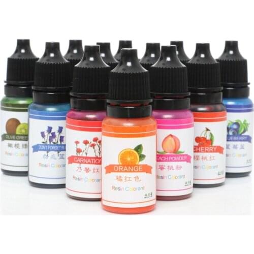 12 Colors DIY Epoxy Resin Pigment Liquid Resin Colorant Dye Kit Resin Art Crafts Crystal Mold Soap Making