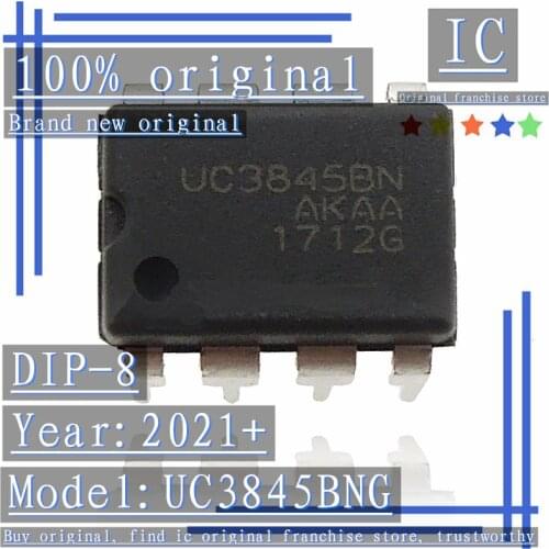 2021+100% Brand new original 10PCS UC3845BNG DIP-8 Current mode PWM modulation controller Switching power supply chip