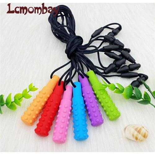 3PCS Sensory Chew Necklace A sensory oral aid teether toy for autism, hyperactivity, infant breastfeeding or special needs