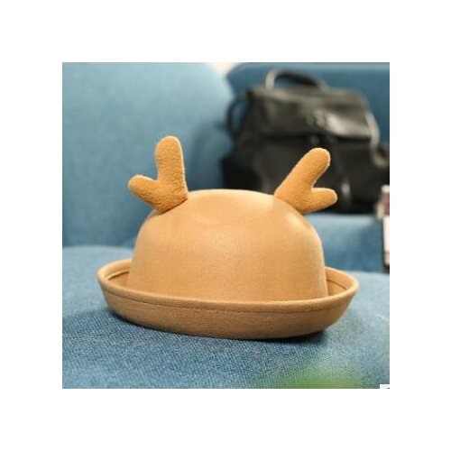 50pcs/lot fedex fastchildren solid christmas deer fedoras girl lovely winter autumn fedoras hat