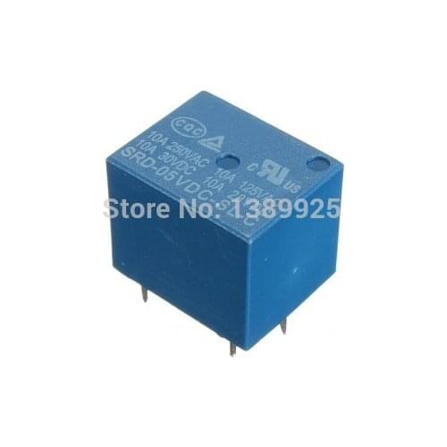 Free Shipping 10PCS/lot 5V DC Power Relay T73-5V SRD-5VDC-SL-C SRD-05VDC-SL-C PCB Type In stock