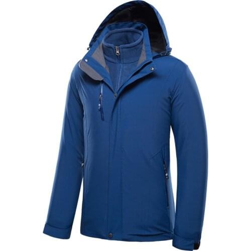 Large size jacket women warm couple jacket men two-piece three-in-one mountaineering suit