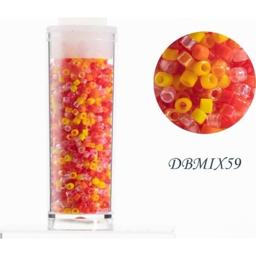 Miyuki Delica Beads 1.6mmx1.3MM 11/0 Taidian Glass Round Pearl Mix Color 10g/bottle About 2000pcs Country Style Embroider Art