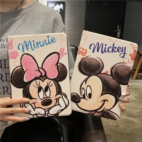 Disney Mickey Minnie Case For IPad 10.2 2019 IPad 2 3 4 9.7 2017 2018 IPad Air 2 9.7 iPad Pro Tablet Silicone Case