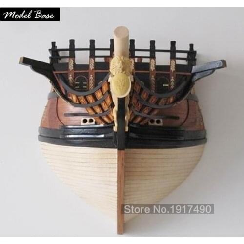 Wooden Ship Models Kits 3d Laser Cut Scale 1/50 Peter The Great Flagship Bow Pendant Can Be Mounted On The Wall Home Model kit