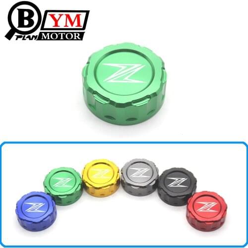 Motorcycle CNC Aluminum Rear Brake Fluid Reservoir Cover Cap For Kawasaki Z250 Z650 Z750 Z800 Z900 Z1000/sx EX250/300 ZX-6R/10R