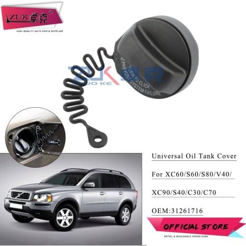 ZUK Auto Fuel Tank Cover For VOLVO XC60 S60 S80 V40 XC90 S40 C30 C70 Car Oil Tank Inner Interior Tank Cover Cap OEM:31261716