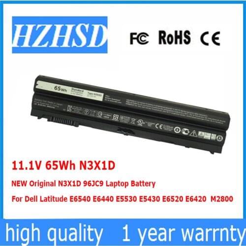 11.1V 65Wh N3X1D NEW Original N3X1D 96JC9 Laptop Battery For Dell Latitude E6540 E6440 E5530 E5430 E6520 E6420 M2800