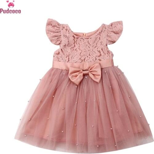 2-7 Years Toddler Kid Baby Girls Princess Dress Lace Tulle Wedding Birthday Party Tutu Dress Pageant Children Girls Clothing