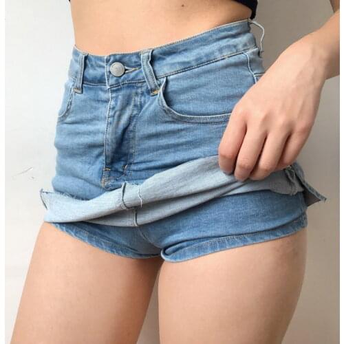 Poberlagals Denim Skirts For Women