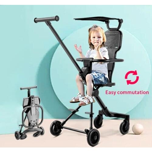 Jusanbaby Portable Baby Stroller Summer High Landscape Children Carts Reclining Baby Carriage Safe Comfortable Foldable Stroller