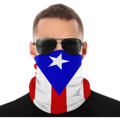 Puerto Rico Scarf Half Face Mask Men Women Halloween Neck Gaiter Balaclava Bandana Windproof Headwear Cycling Climbing