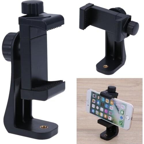 360 Degree Mobile Phone Clip Compatible With All 1/4 Screw Cellphone Holder Tripod Mount Desk Tripod Adapter For Samsung iphone