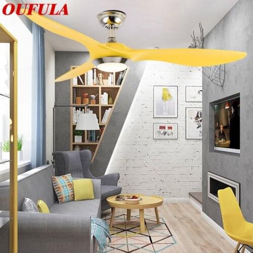 AOSONG Modern Ceiling Fan Lights Lamps With Remote Control Fan Lighting Applicable for Dining Room Bedroom Restaurant