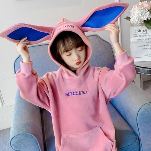 Girls' Hoodies Sweatshirts Kids Underwear 2021 Lovely Plus Velvet Thicken Winter Autumn Jacket Cotton Outdoor Childrens Clothin