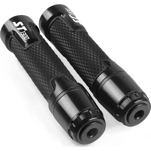 Universal CNC Aluminum Motorcycle Accessories handlebar hand bar Handle Grips Motorbike Hand Bar Grip Rubber FOR honda ST 1300