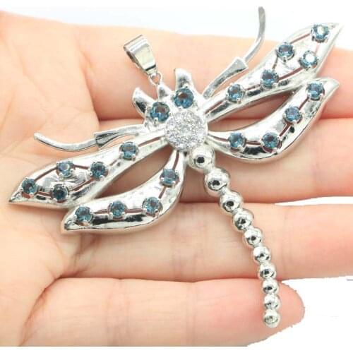 38x16mm Delicate Fine Cut Created Pink Tourmaline Party Womans Dating Silver Pendant Fine Jewelry