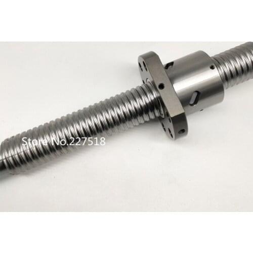 1pc 25mm Ball Screw Rolled C7 ballscrew 2505 SFU2505 300mm without end machining +1pc SFU2505 METAL DEFLECTOR Ballscrew nut