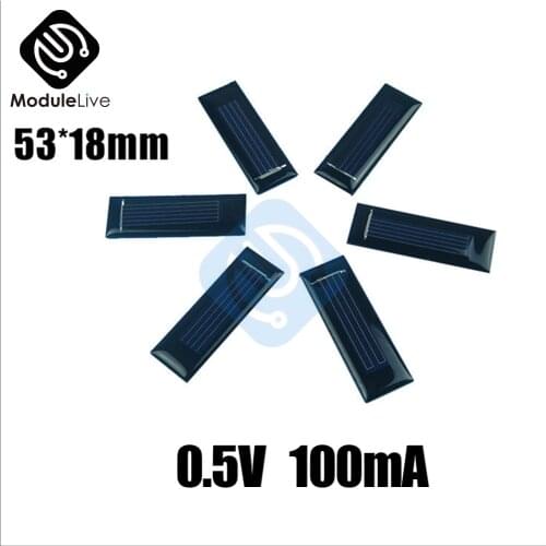 10Pcs 0.5V 100mA 0.05W Solar Panel Mini Solar System DIY For Battery Cell Phone Chargers Portable Solar Cell Tools