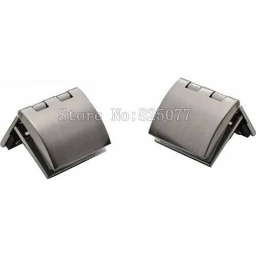 2PCS Zinc Alloy wine cabinet door hinge display window hinge glass clip suitable for glass thickness 5-8mm JF1254
