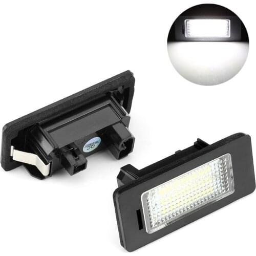 2Pcs LED Light Car License White 6000k 12V For BMW Number License Plate Light Lamp For BMW E39 E60 E61 E82 E90 E91 E92 E93 X5 X6