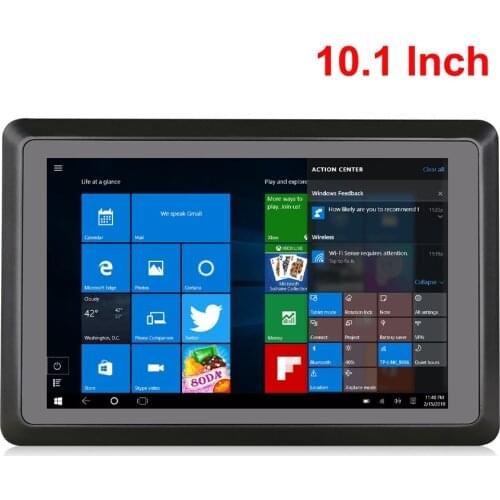 2021 Industrial Embedded PC Truck Vehicle Tablet Windows 7 8 10 Linux Intel 10.1" Touch Monitor 8GB RAM Dual WiFi RS232 RJ45