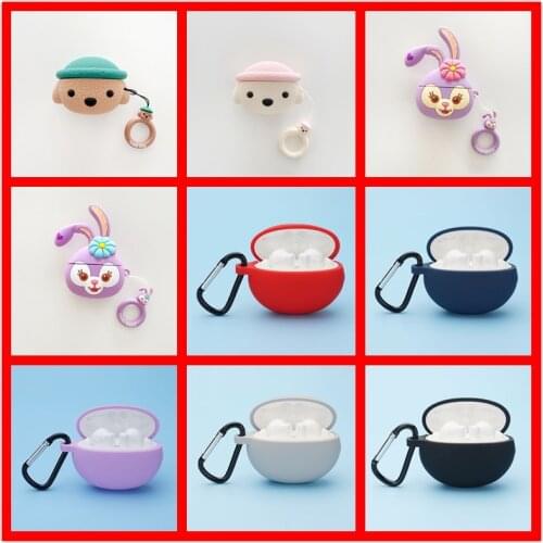 3D Cute Cartoon Pet Dog Bunny Headset Cases For Huawei Freebuds 4i Case Soft silicone earphone cover For Freebuds 4i Funda Capa