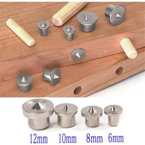 8pcs Woodworking Dowel Tenon Center Set Dowel Pins Center Point Set 6/8/10/12mm Woodworking Plugs Wood Drill Power Accessories