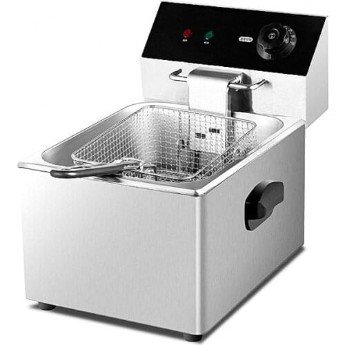 Household Electric Fryer Commercial Deep Fryer Chicken French Fried Machine Single Cylinder Fryer Equipment CKDR1330C-01