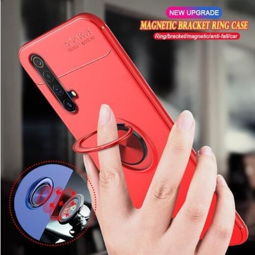 Case For OPPO Realme X50 Pro Play Narzo 10 10A X3 SuperZoom X2 X XT X50M Soft TPU Magnetic Car Stand Phone Cover Coque